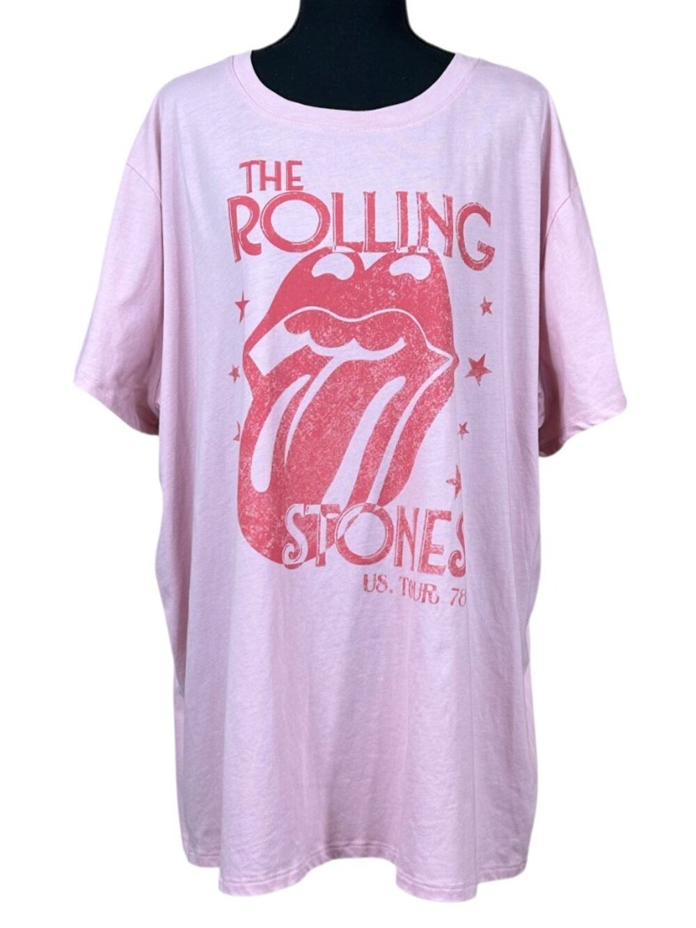Life Clothing Co. Rolling Stones Tour '78 Pink Graphic Tee T-Shirt Size 3X